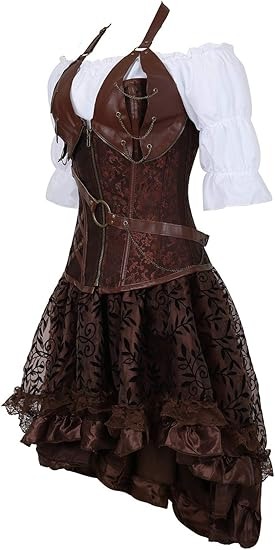 Grebrafan Corset Cuero Falda Tul y Blusa Pirata Steampunk Conjunto de Corsés y Bustiers con Tirantes4,0 4,0 de 5 estrellas   (6) 
| Buscar en esta página

52,99 €52,99€