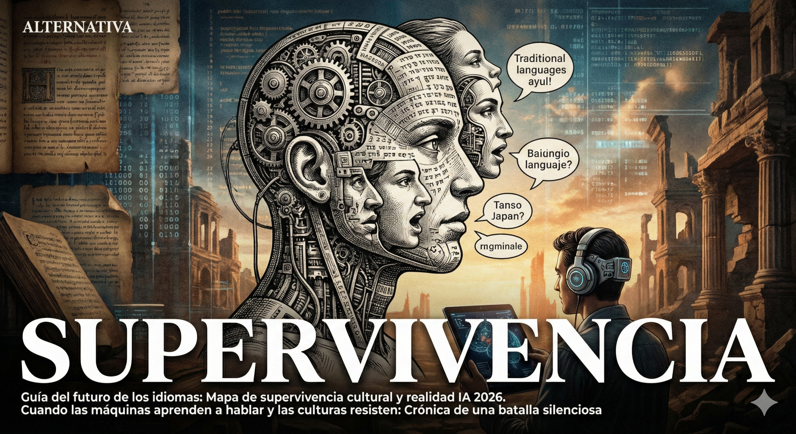 Guía del futuro de los idiomas: Mapa de supervivencia cultural y realidad IA 2026 1 Guía del futuro de los idiomas: Mapa de supervivencia cultural y realidad IA 2026 1