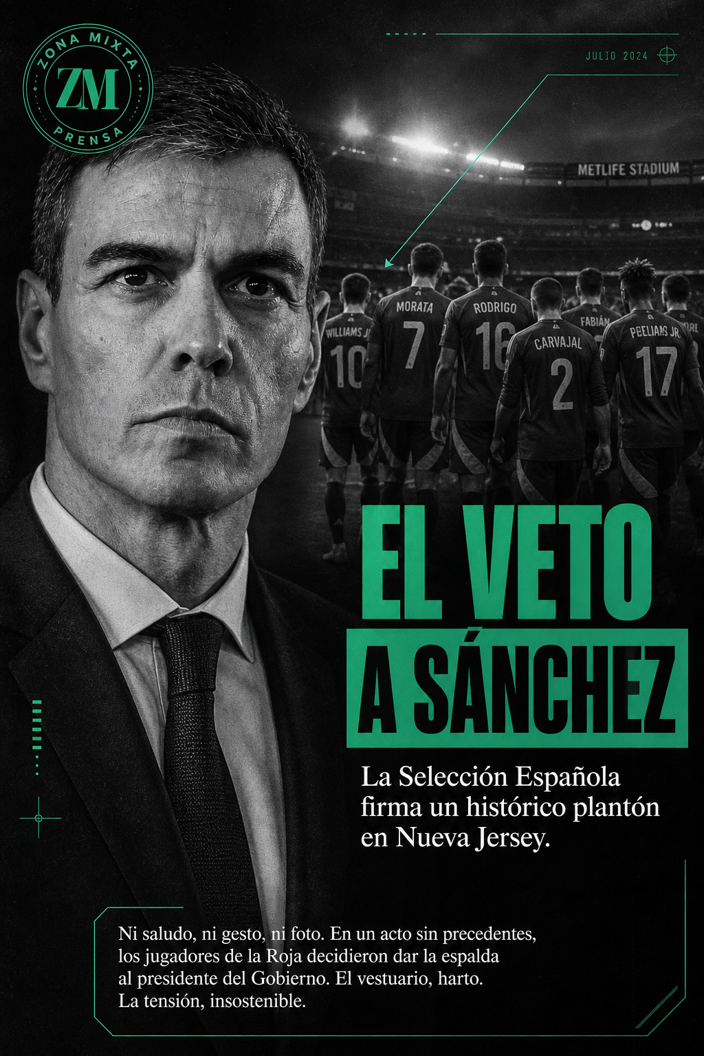 ¿LOS MOTIVOS DEL ENFADO DE LA SELECCIÓN ESPAÑOLA CON PEDRO SÁNCHEZ? 1 ¿LOS MOTIVOS DEL ENFADO DE LA SELECCIÓN ESPAÑOLA CON PEDRO SÁNCHEZ? 1